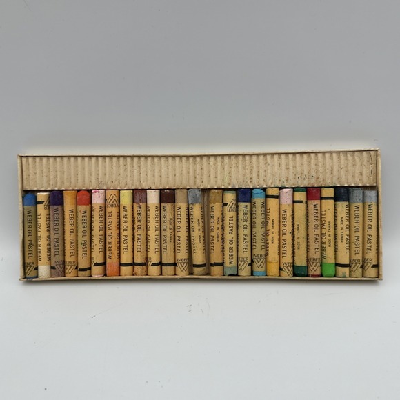 VINTAGE F.‎ WEBER CO ARTISTS' 25 COLOR OIL PASTELS #502343 MADE IN Taiwan - Picture 7 of 9